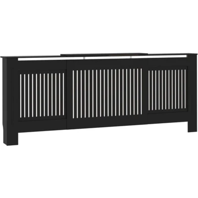 Afbeelding van Radiatorombouw 205 cm MDF zwart