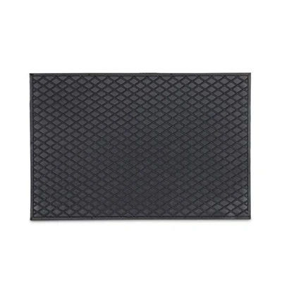 Afbeelding van Relaxdays deurmat rubber mat 60x40 rechthoekige schooonloopmat antislip voetmat