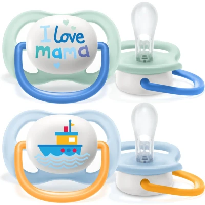 Afbeelding van Philips Avent Ultra Air Fopspeen 0/6 mnd Blauwe 2 stuks