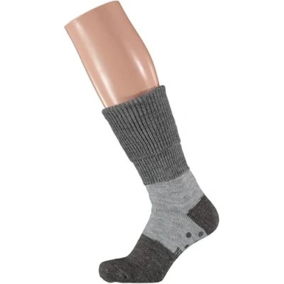 Afbeelding van Apollo Wollen Huissokken dames Ribbed Grijs Maat 39/42 Wintersokken