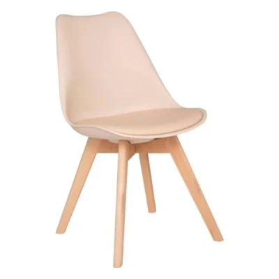Afbeelding van Atmosphera Baya stoel, beukenhouten poten, beige