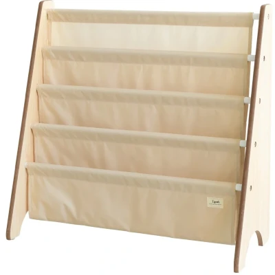 Afbeelding van 3 Sprouts Bibliothèque Enfant en Bois Rangement Livres et Jouets Étagère Montessori Beige