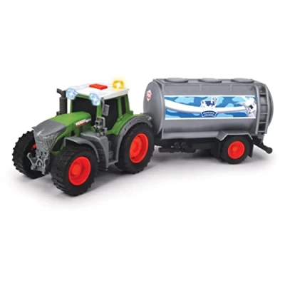 Image de Véhicule Dickie Tracteur Fendt avec Remorque lait 26 cm