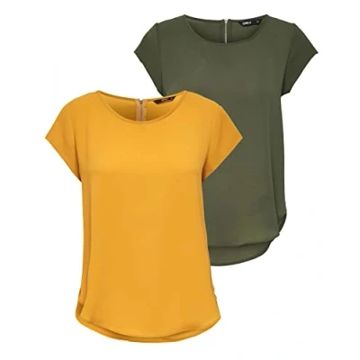 Afbeelding van ONLY Onlvic S/S Solid Top Noos WVN T shirt voor dames