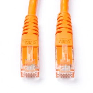Afbeelding van Netwerkkabel Cat6 U/UTP 0.5 meter (100% koper, Oranje)