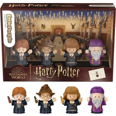 Image de LITTLEPEOPLE Collector Little People Coffret Harry Potter à l&#039;École des Sorciers en édition spéciale pour Les Adultes et Fans avec 4 Figurines, HVG45