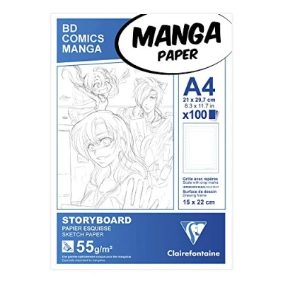 Afbeelding van Clairefontaine Manga Paper A4 storyboard papier 1 voudige indeling