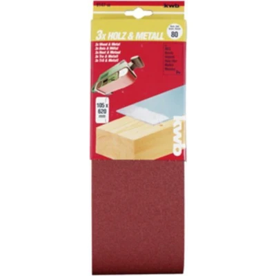 Afbeelding van kwb 914710 Schuurbandset Korrelgrootte 100 (l x b) 620 mm 105 3 stuk(s)
