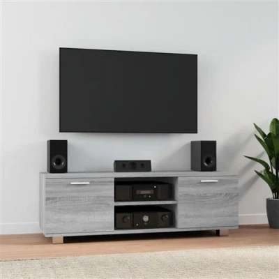 Afbeelding van vidaXL Tv meubel 120x40,5x35 cm bewerkt hout grijs sonoma eikenkleurig