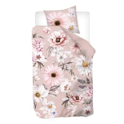 Afbeelding van Snoozing Lise Flanel Dekbedovertrek Eenpersoons 140x200/220 cm Zacht Taupe