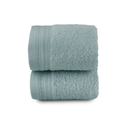 Afbeelding van RIZO Top Towel Set van 2 badhanddoeken voor bidet, kleine handdoeken, 100% gekamd katoen, 600 g/m², afmetingen 30 x 50 cm, watergroen