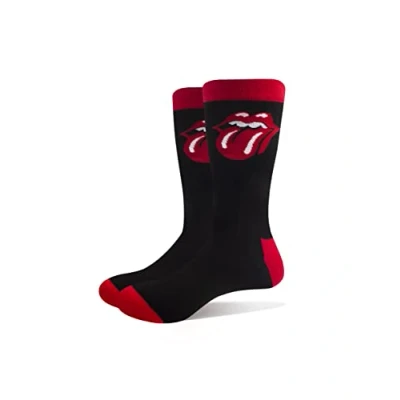 Afbeelding van The Rolling Stones Classic Tongue Sokken EU 41 45 Zwart/Rood