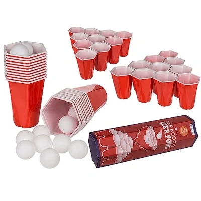 Afbeelding van Hexagon Beer Pong Spel (set Van 37)