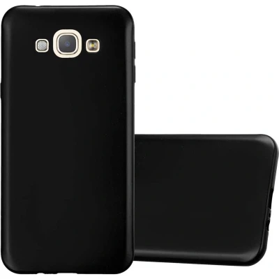 Afbeelding van Cadorabo Hoesje geschikt voor Samsung Galaxy A8 2015 in METALLIC ZWART Beschermhoes gemaakt van flexibel TPU silicone Case Cover