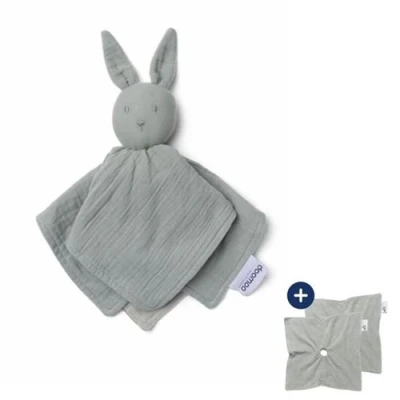 Image de Doomoo Doudou Bébé You&amp;Me Réversible Et Réconfortant Fourni Avec 2 Corps Pour Transporter L&#039;Odeur Du Parent, Vert