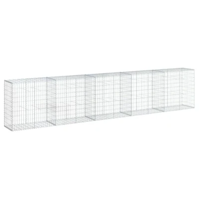 Afbeelding van vidaXL Schanskorf 500x50x100 cm gegalvaniseerd ijzer zilverkleurig