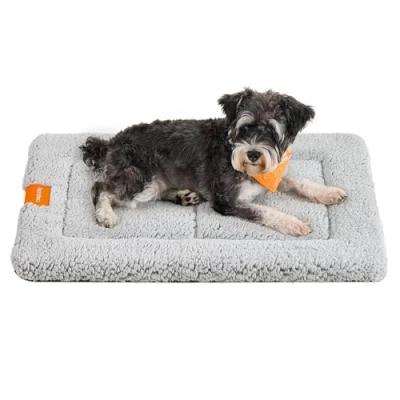 Afbeelding van Feandrea Hondenmat, huisdierdeken, voor katten, 75 x 50 cm, maat M, machinewasbaar, geschikt wasdroger, antislip, lichtgrijs PPB019G01