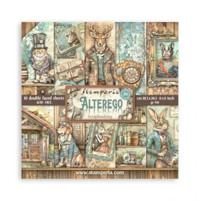 Afbeelding van Stamperia Scrapbooking papier voor scrapbooking, albums, kaarten maken, bullet journaling en meer, zuurvrij, dubbelzijdig, perfect vrije tijd, knutselen geschenken