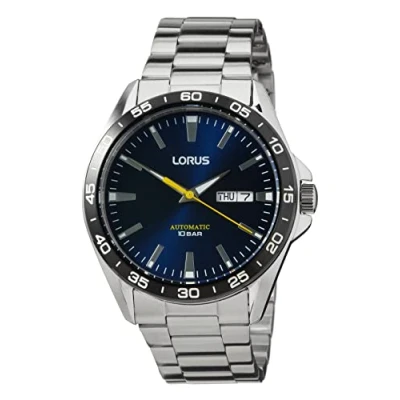 Afbeelding van Lorus Heren analoog automatisch horloge met metalen armband RL479AX9, zilver, armband, zilver.,