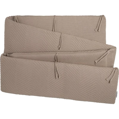 Afbeelding van Baby&#039;s Only Boxbumper Grace Boxomrander met visgraatmotief Parkomranding Beige 330x28 cm