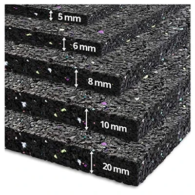 Afbeelding van anti trilling, geluid, trauma, isolerende rubbermat voor sporthalvloeren, stallen, 10 mm, 60 x cm