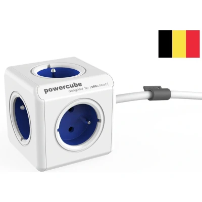 Afbeelding van Allocacoc PowerCube® Extended 1.5 M / Type E (Belgium/France) Blue
