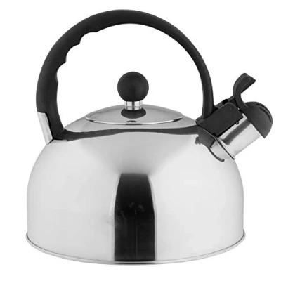 Image de Axentia 220353 bouilloire à sifflet en inox 2,5 l poignée noir