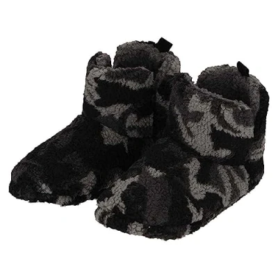 Afbeelding van Apollo Sloffen heren Army Zwart Teddy maat 43/44 Pantoffels 43