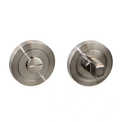 Afbeelding van Emuca Verdoemingsrozet met ronde rozet voor binnendeur, diameter 50 mm, zamak, gesatineerd nikkel, 5 stuks