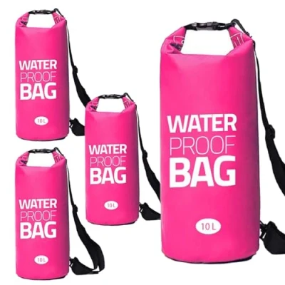 Afbeelding van Eurocatch Waterdichte Dry Bag Duffel Tas Roze 10 liter 4 Stuks