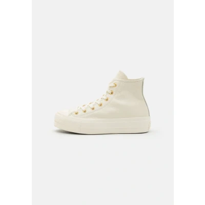 Afbeelding van Converse Chuck Taylor ALL STAR LIFT Platform Sneakers hoog, Dames, Maat: 38, Egret/gold Leer