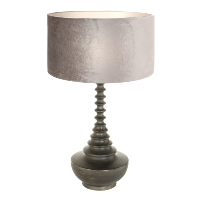 Afbeelding van Steinhauer tafellamp Bois zwart metaal 40 cm E27 fitting 3758ZW