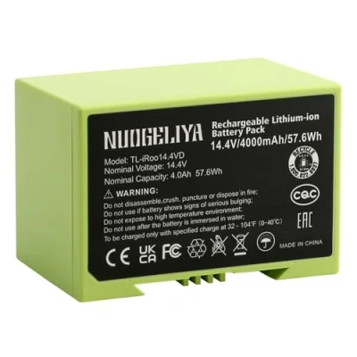 Afbeelding van Li ion vervangende Batterij voor iRobot Roomba 7150 7550 3150 3550 4150 4552 i4 i4+ i3 i3+ i7158 i7550 i755020 4624864 ABL D1 stofzuiger 14,4 V 4 4V 000 mAh vervanging.