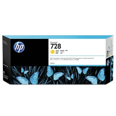 Image de HP 728 300 ml jaune original DesignJet cartouche d&#039;encre pour T730, T830