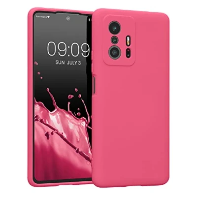 Afbeelding van kwmobile telefoonhoesje geschikt voor Xiaomi 11T / Pro Hoesje smartphone Back cover in awesome pink