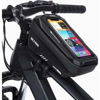 Afbeelding van WILDMAN Fietskoffer/houder XS2 frametas zwart/zwart