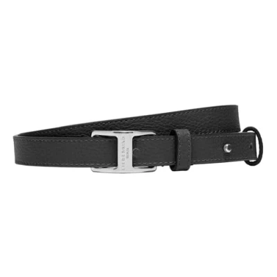 Afbeelding van LIEBESKIND BERLIN Leren Riem Lora Small Pebble Belt 1,9 CM W105 Black Zwart