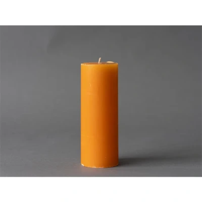 Afbeelding van Kaars rustiek handgemaakt geel 205/75 mm