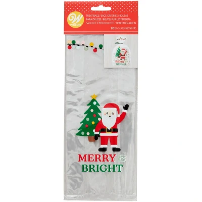 Afbeelding van Wilton Traktatiezakjes Kerstman Merry &amp; Bright 20st