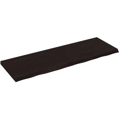 Afbeelding van vidaXL Wastafelblad 120x40x(2 4) cm behandeld massief hout donkerbruin