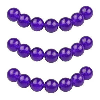 Afbeelding van MJDCB 6 mm 60 stuks stenen kralen, jade, paars, rond, los, halfedelstenen, voor het maken van sieraden, armbanden, halskettingen
