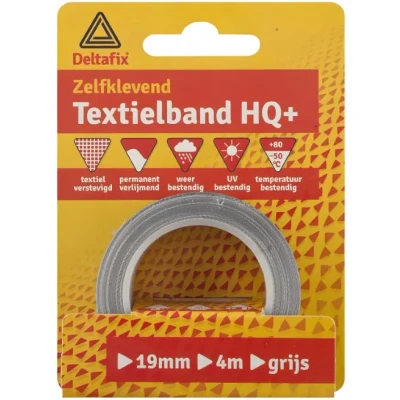 Afbeelding van Deltafix ducttape zelfklevend textielband hq+ blauw 4 m x 19 mm