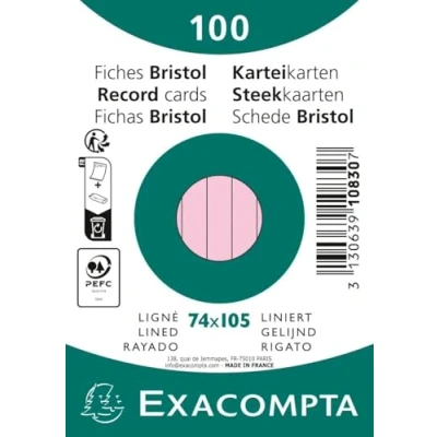 Afbeelding van Exacompta 10830SE 40x 100 F. Bristol A7 ro