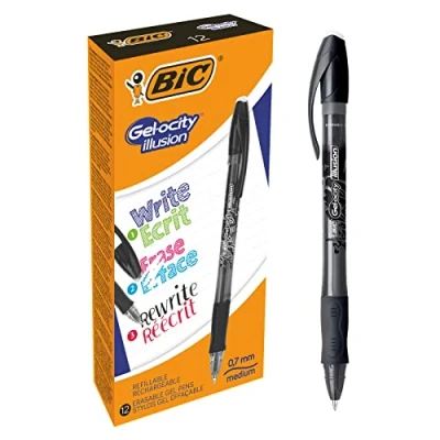 Afbeelding van Gelschrijver Bic Gel ocity illusion medium zwart