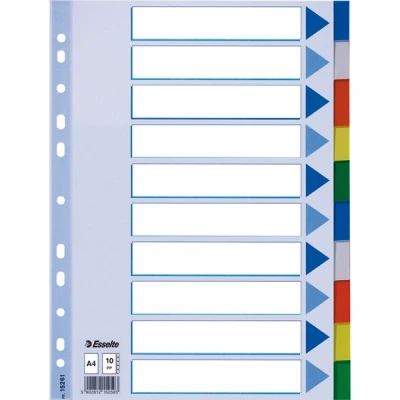 Image de ESSELTE VERDEELGIDS PVC STAND.A4 10TABS