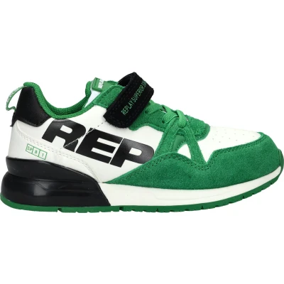 Afbeelding van Replay Sneakers laag voor kinderen, Maat: 34, Green Leer