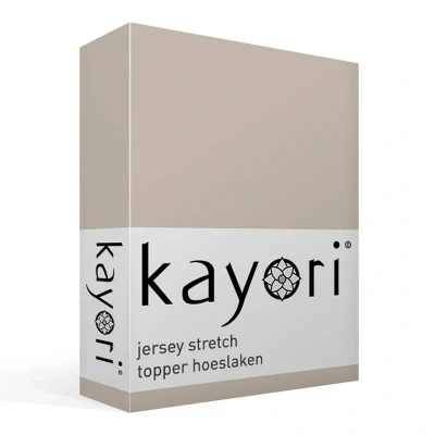 Afbeelding van Kayori Shizu Topperhoeslaken stretch Jersey Zand 90/200 220 1 persoons (Kleur: Zand)