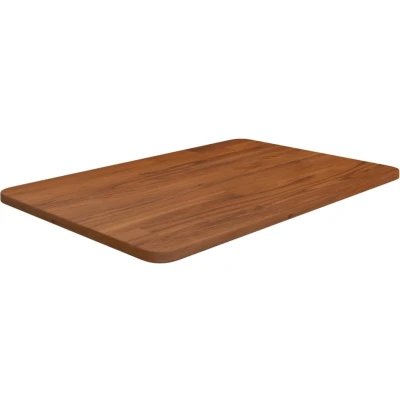 Afbeelding van Wastafelblad 60x40x1,5cm behandeld massief hout donkerbruin