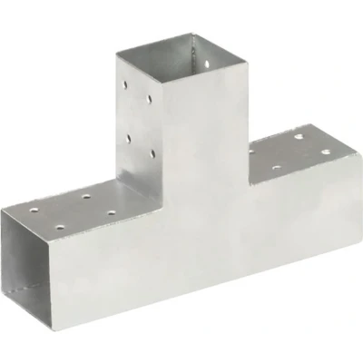 Afbeelding van vidaXL Paalverbinding T vorm 71x71 mm gegalvaniseerd metaal