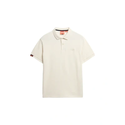 Afbeelding van Superdry Vintage Destroy Poloshirt, Heren, Maat: Medium, chalk white